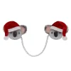 Koala Claus Double Brooch