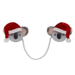Koala Claus Double Brooch
