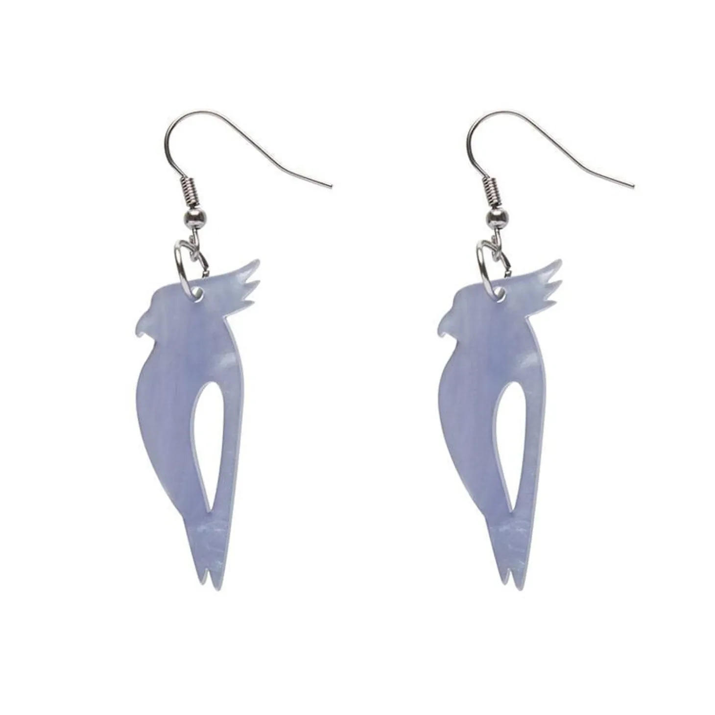 Kookaburra Ripple Resin Drop Earrings - Blue