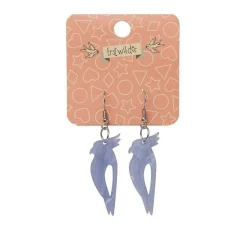Kookaburra Ripple Resin Drop Earrings - Blue