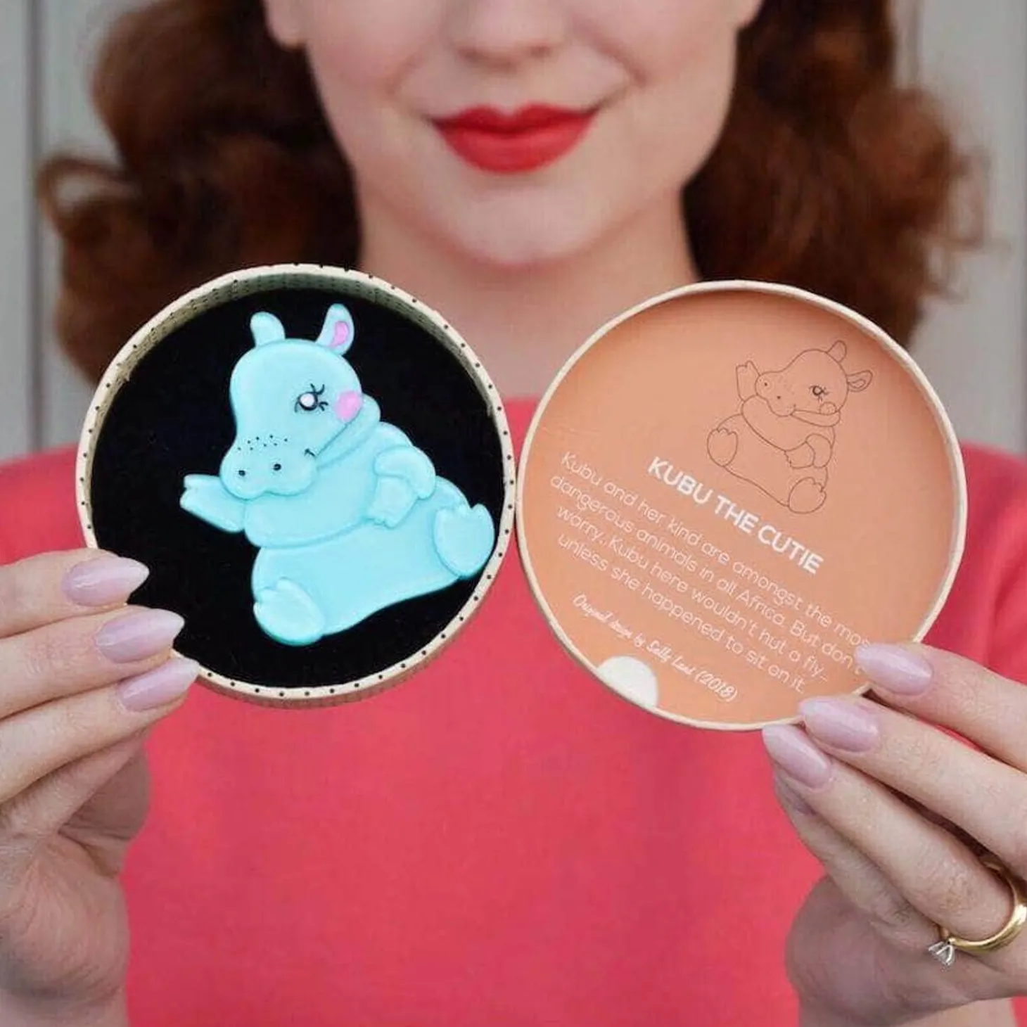 Kubu The Cutie Hippo Brooch