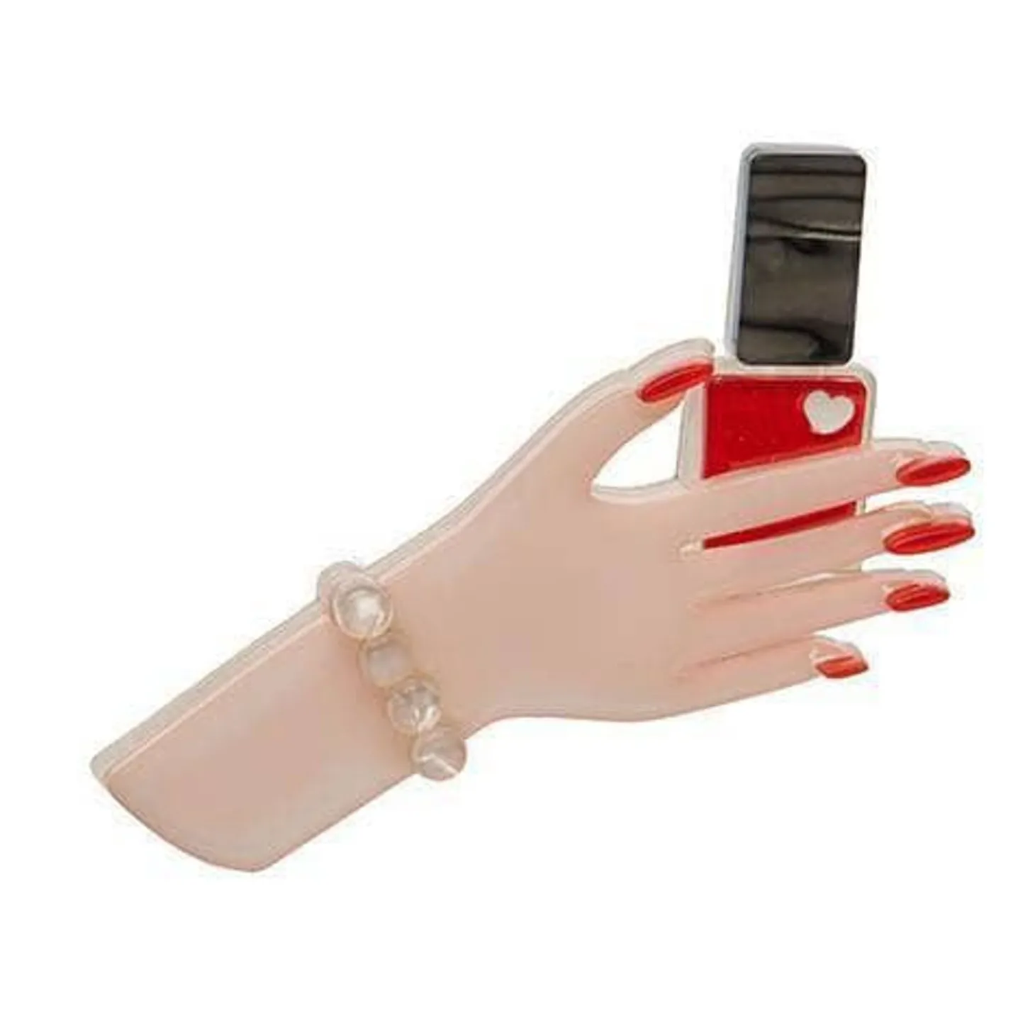 Lacquer De Rouge Brooch