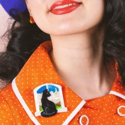Le Chat Le Reveur Brooch