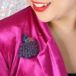 Le Peacock Royal Brooch