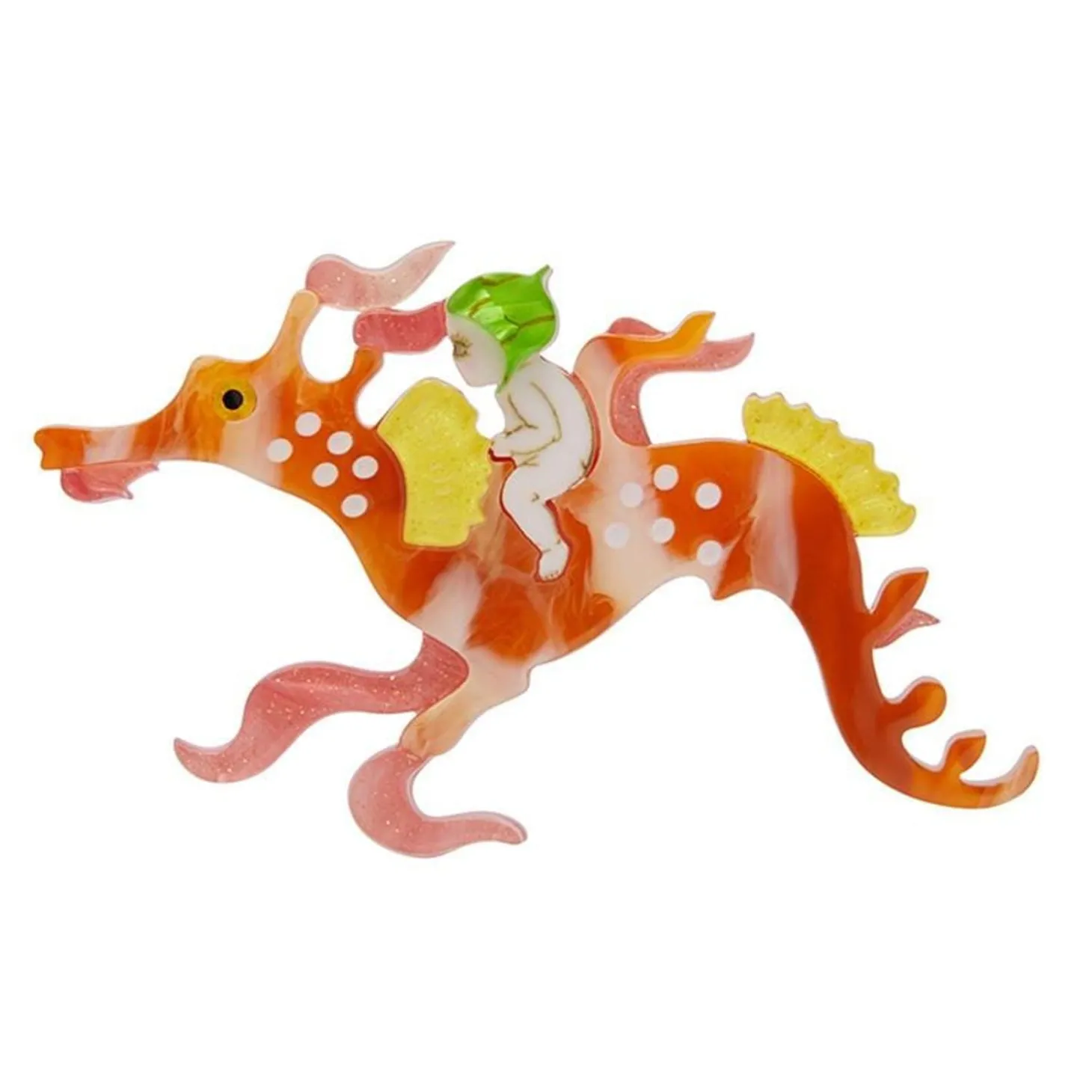 Leafy And The Sea Dragon Brooch