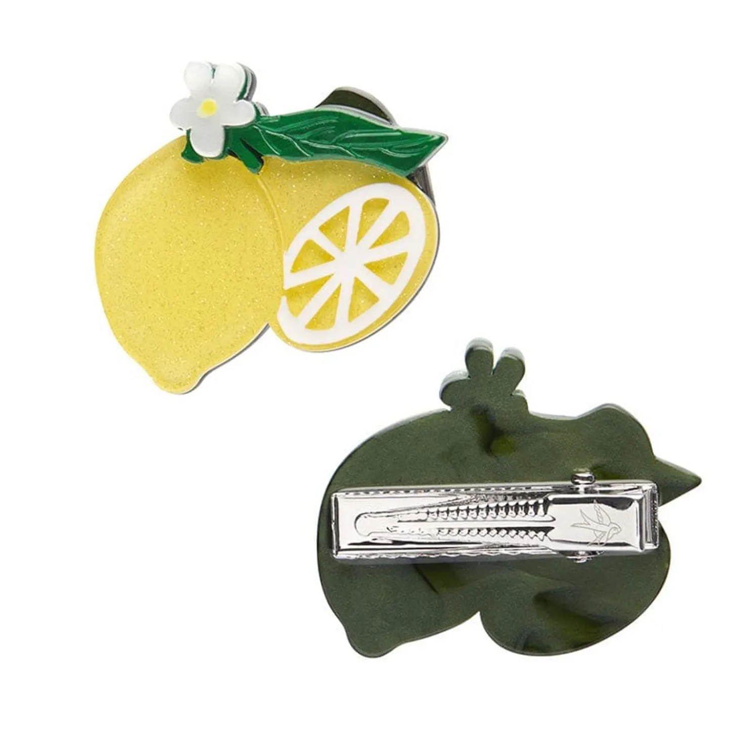 Lemon Drop Hair Clips Set - 2 Piece