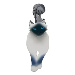Lena The Blue Eyed Birman Cat Brooch