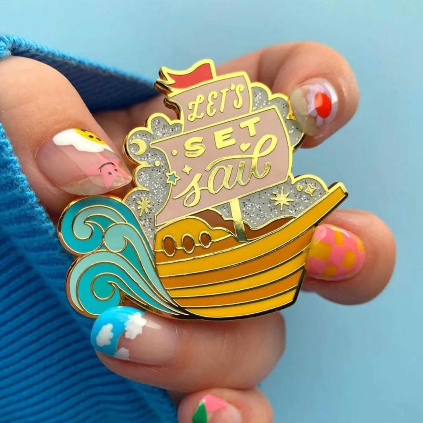 Let'S Set Sail Enamel Pin