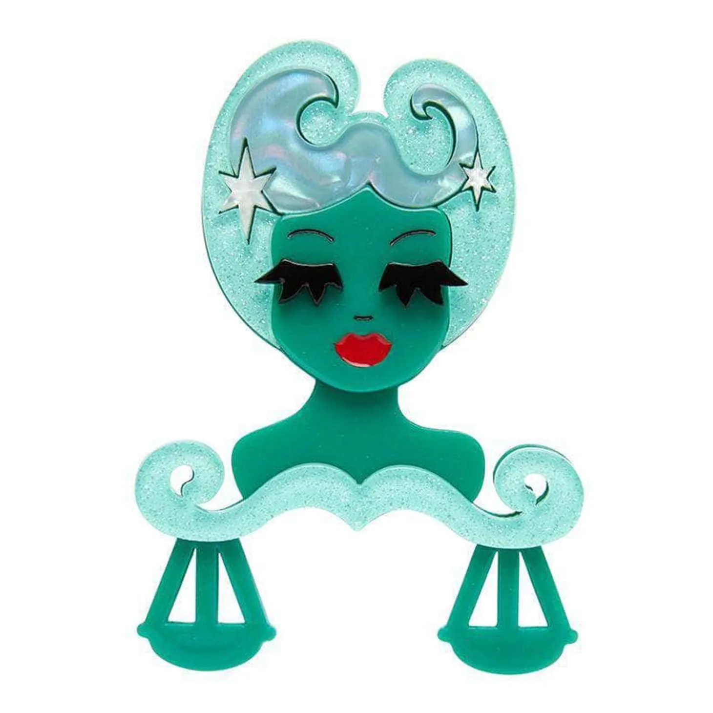 Libra The Learned Brooch
