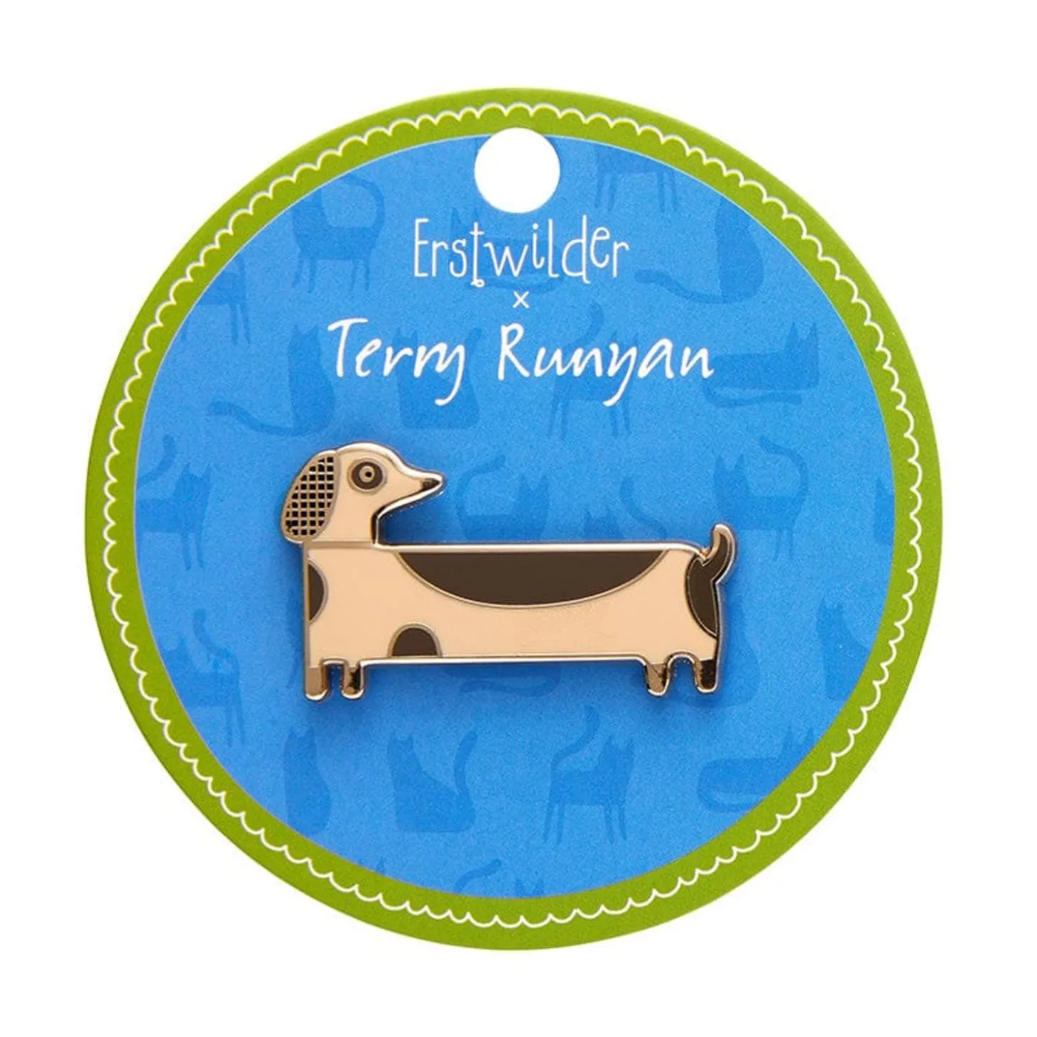 Long Dog Enamel Pin