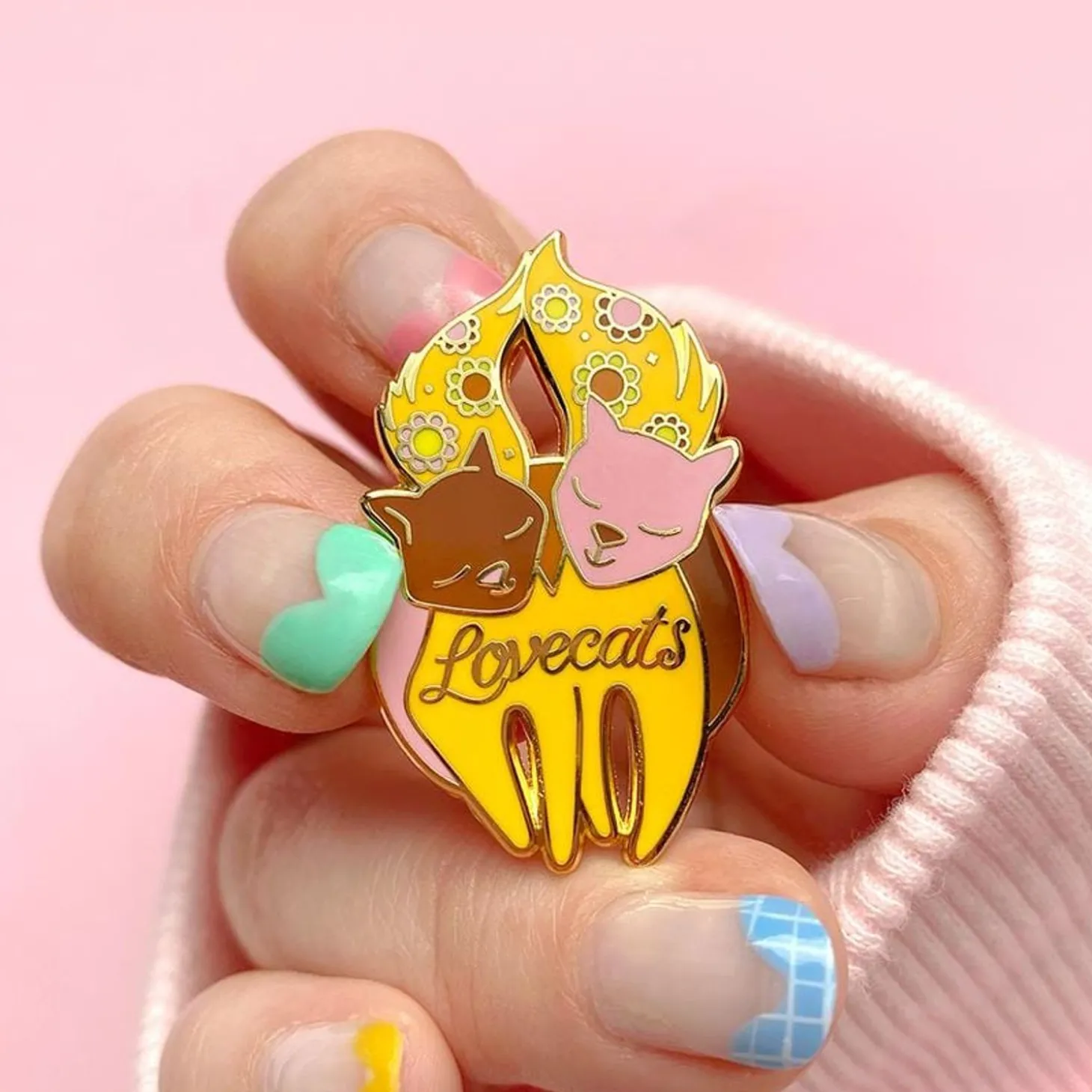 Love Cats Enamel Pin