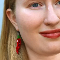 Lucky Little Horn Drop Earrings