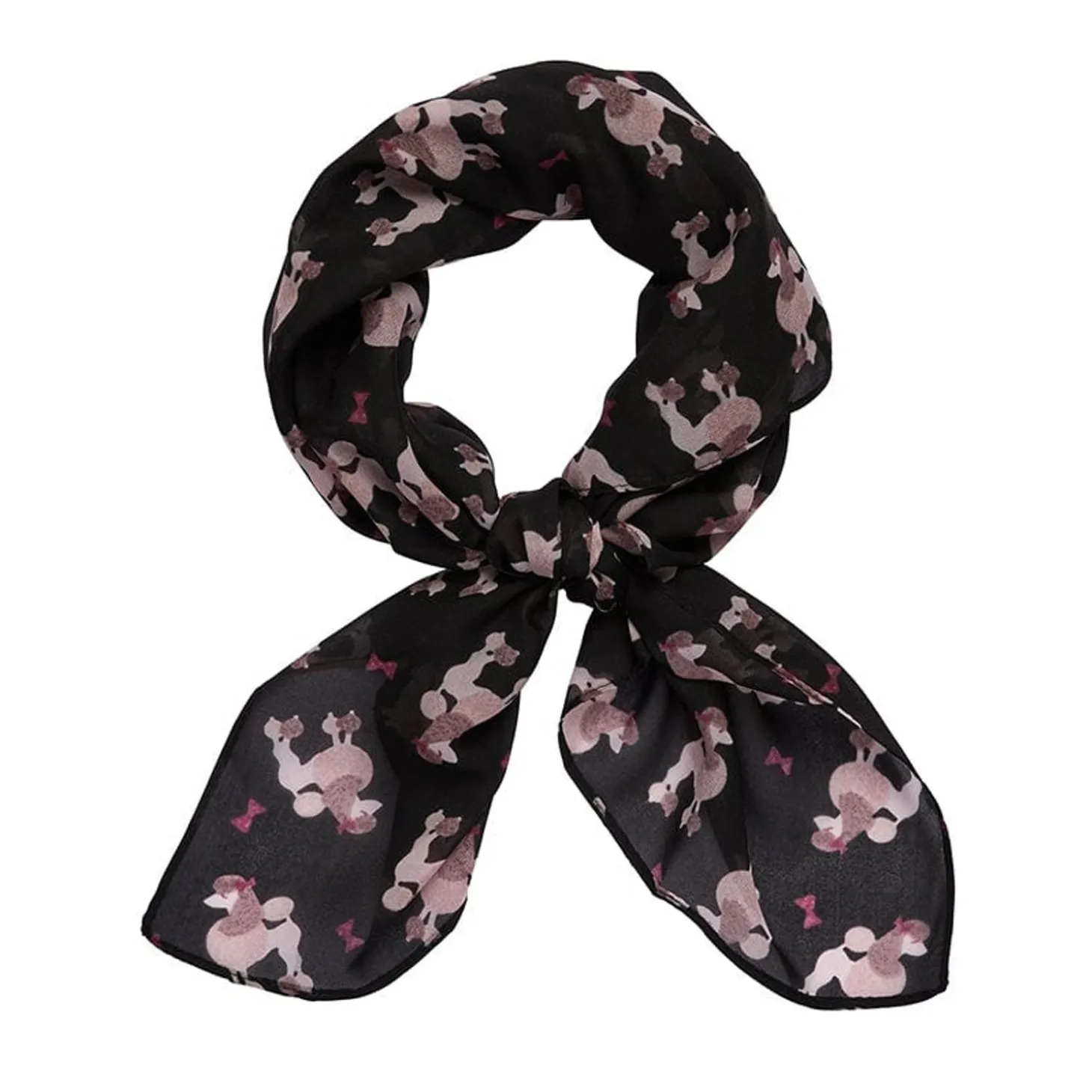 Madame Caniche Head Scarf - Black