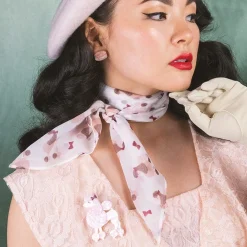 Madame Caniche Head Scarf - White