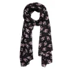 Madame Caniche Large Neck Scarf - Black