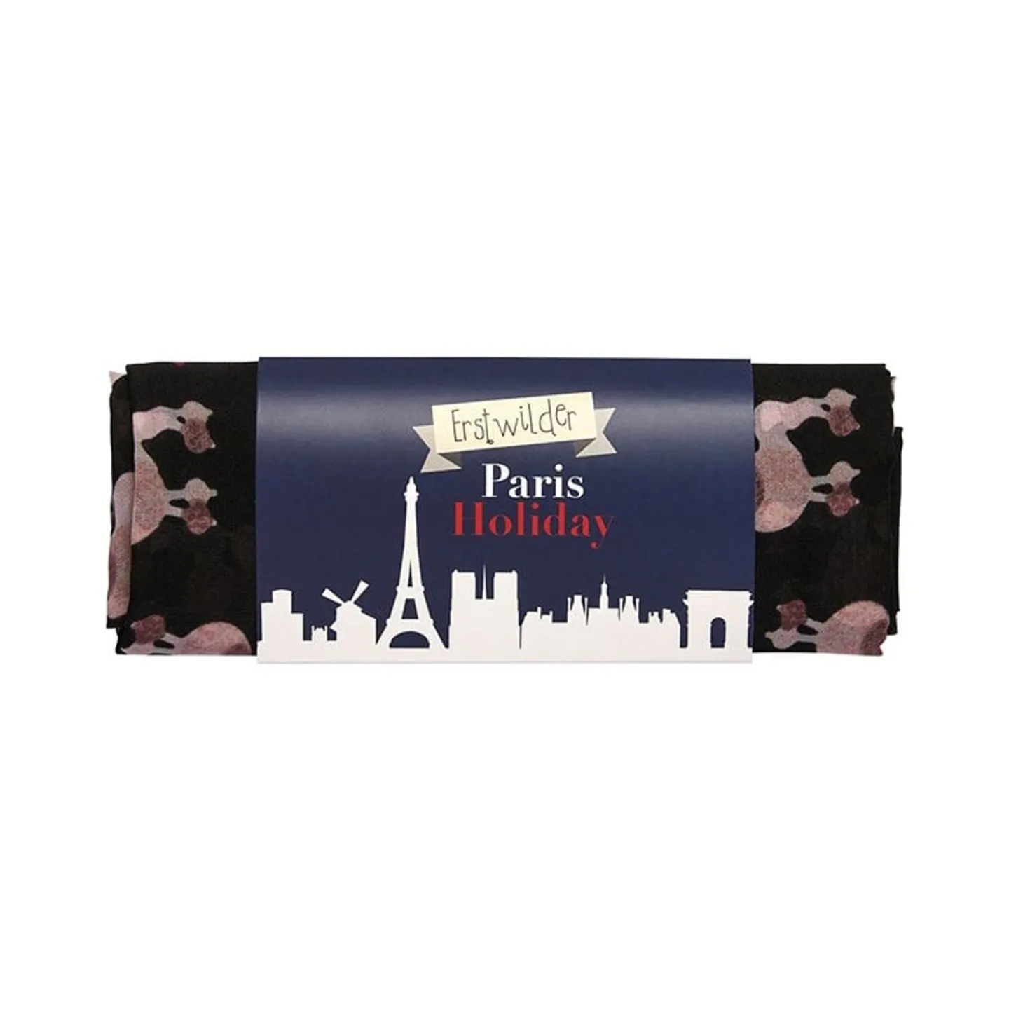 Madame Caniche Large Neck Scarf - Black