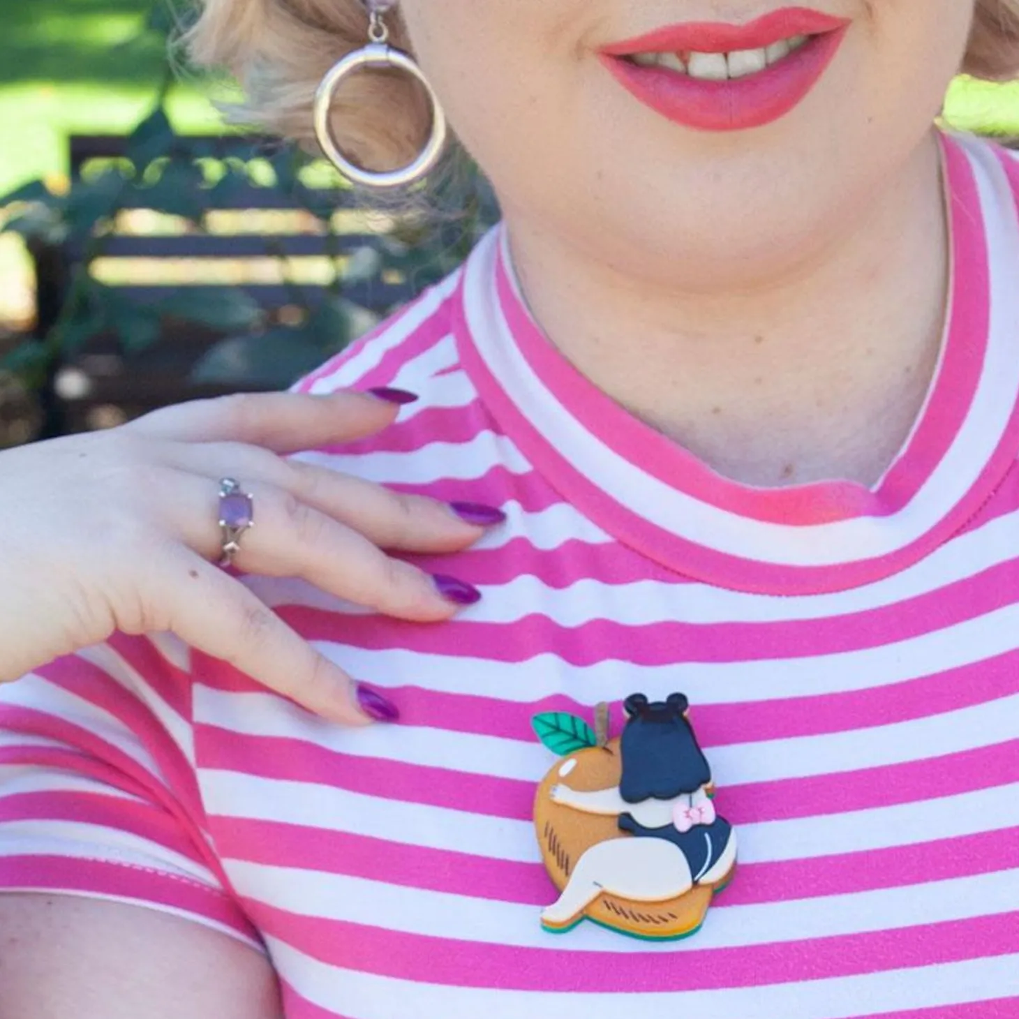 Mango Hug Brooch