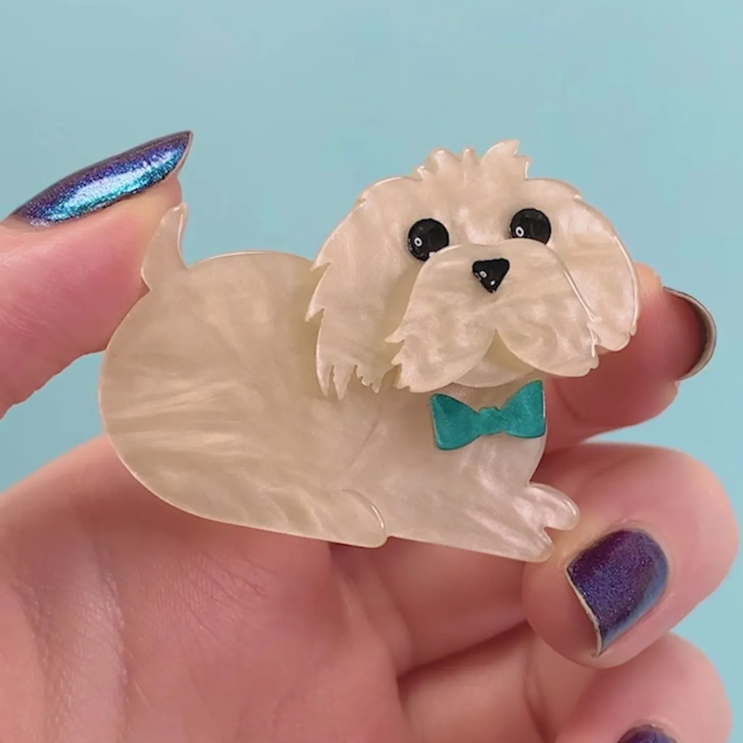 Marc The Maltese Mini Brooch