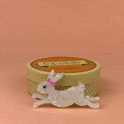 Marshmallow Rabbit Brooch