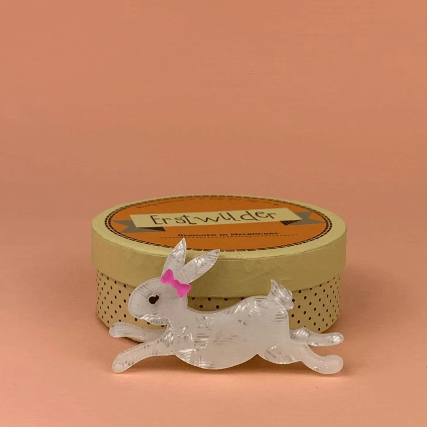 Marshmallow Rabbit Brooch