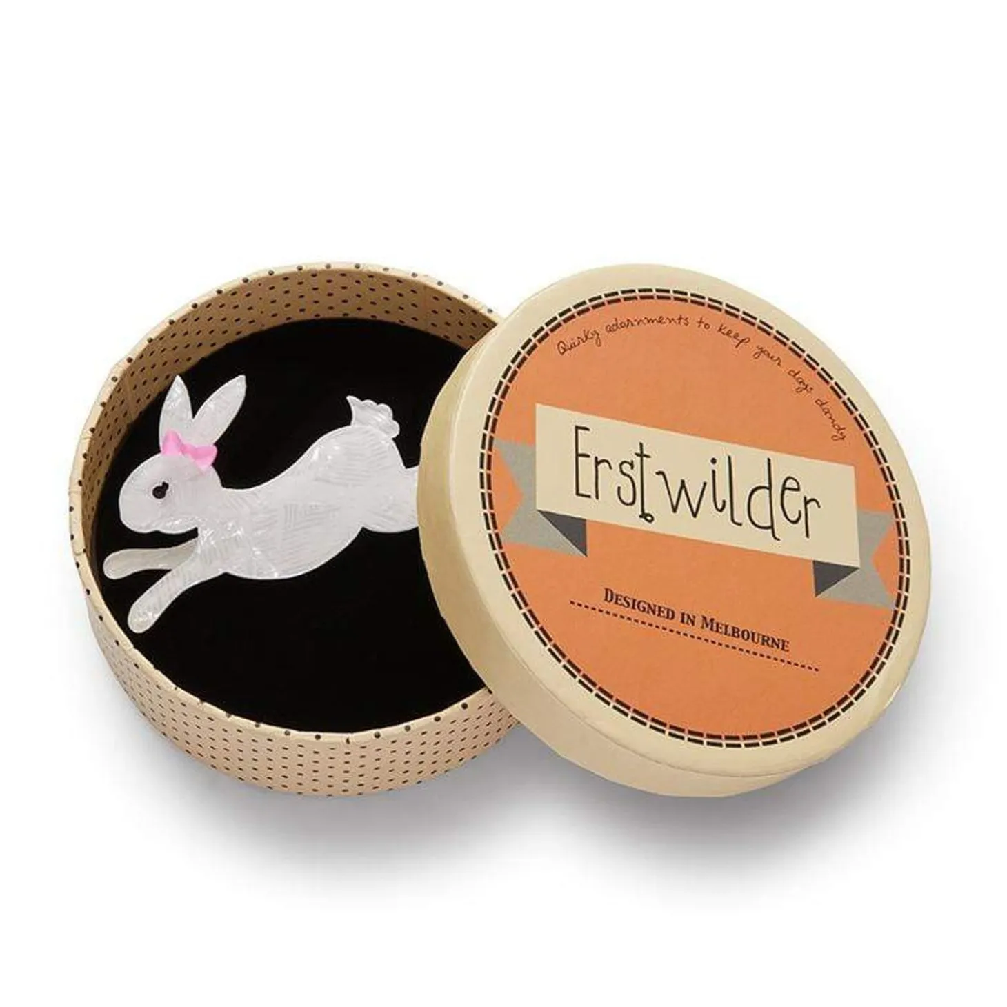 Marshmallow Rabbit Brooch