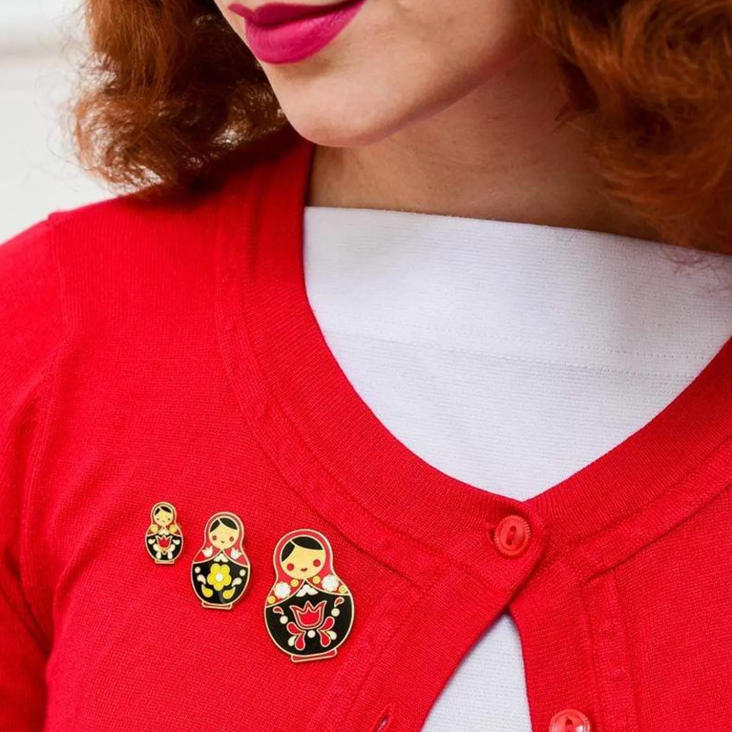Matryoshka Memories Medium Enamel Pin