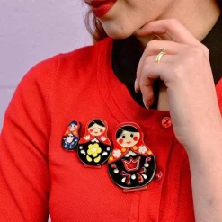 Matryoshka Memories Toy Brooch Set