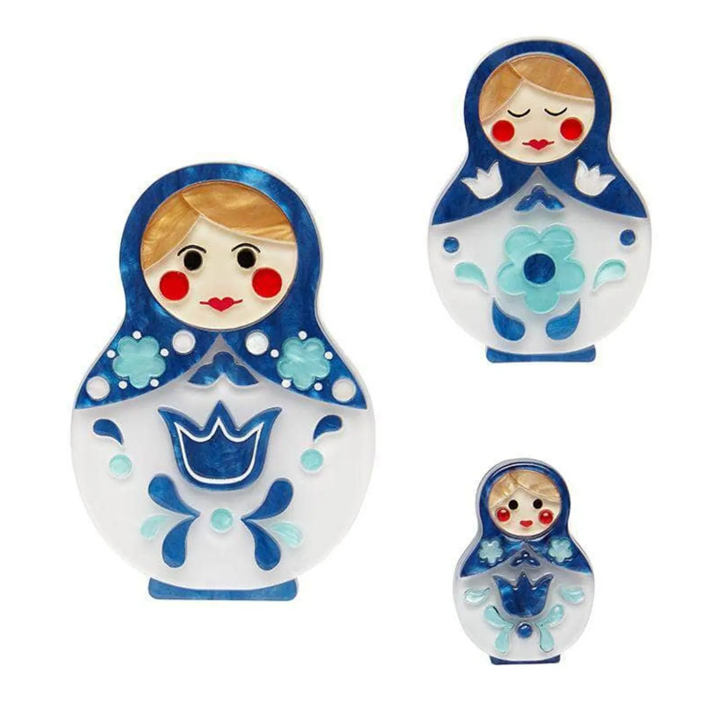 Matryoshka Memories Toy Brooch Set