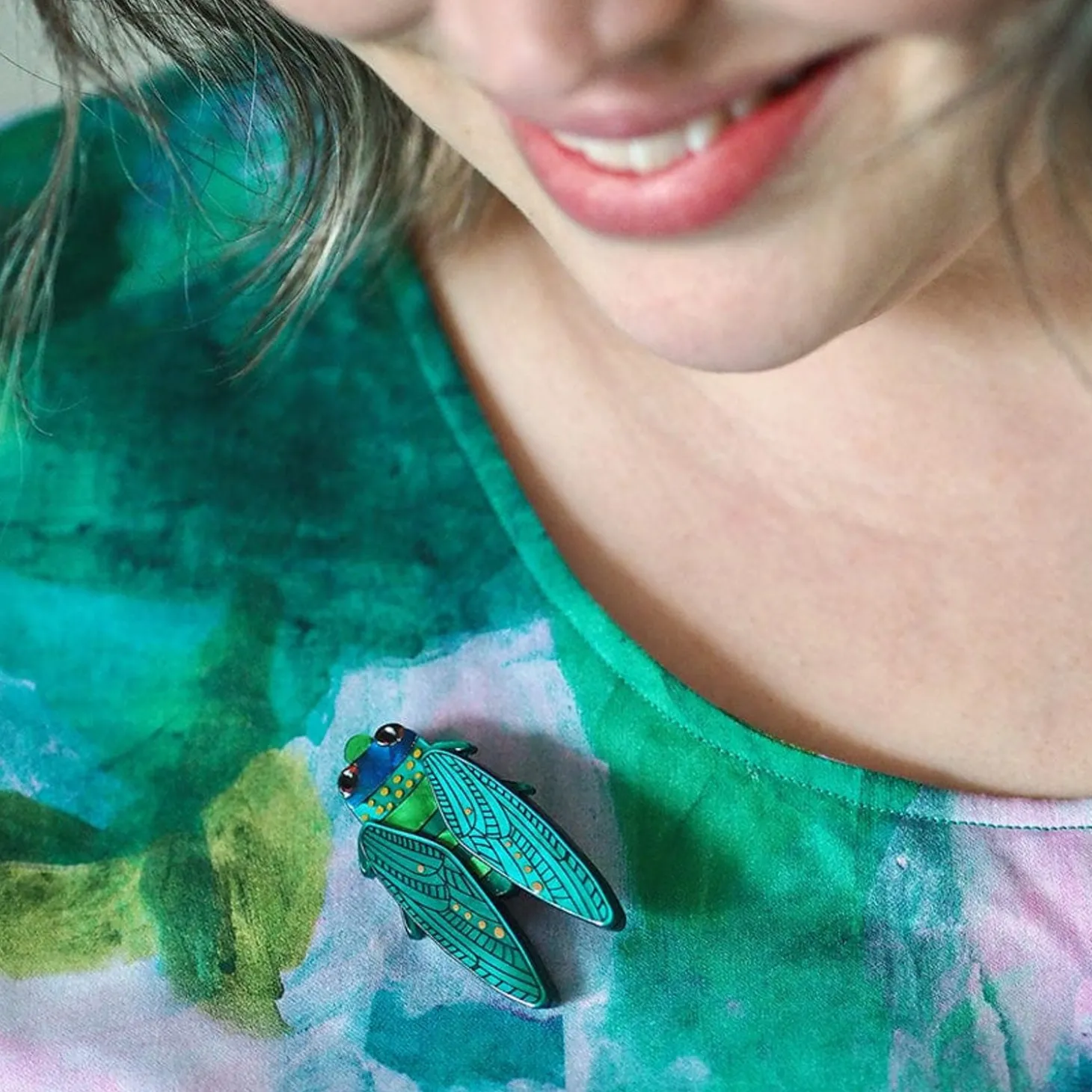 Melodic Moments Cicada Brooch
