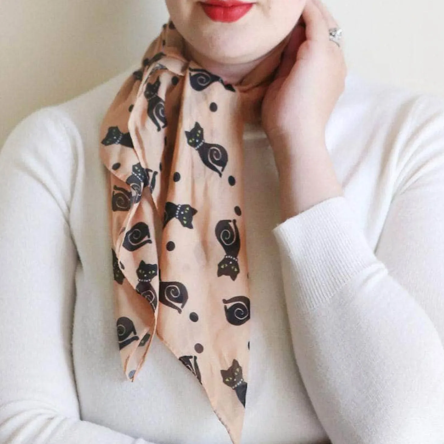 Meow At Midnight Head Scarf