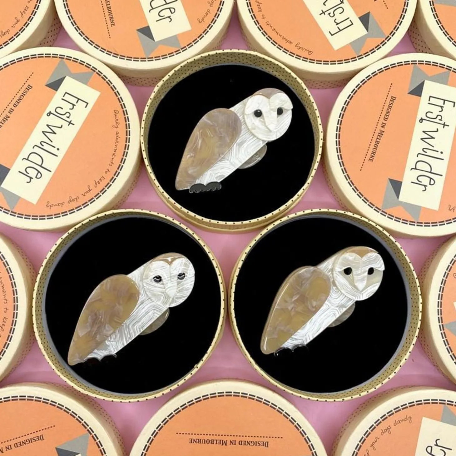 Miah Masked Owl Brooch