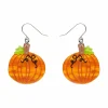 Midnight Magic Pumpkin Drop Earrings