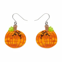 Midnight Magic Pumpkin Drop Earrings