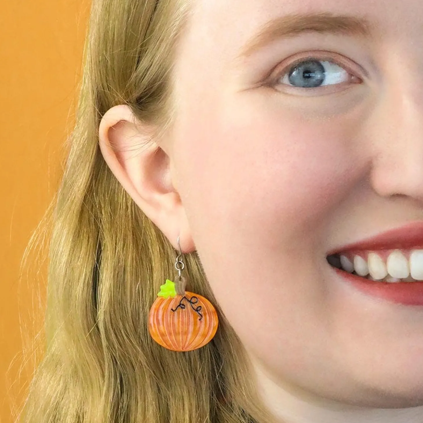 Midnight Magic Pumpkin Drop Earrings