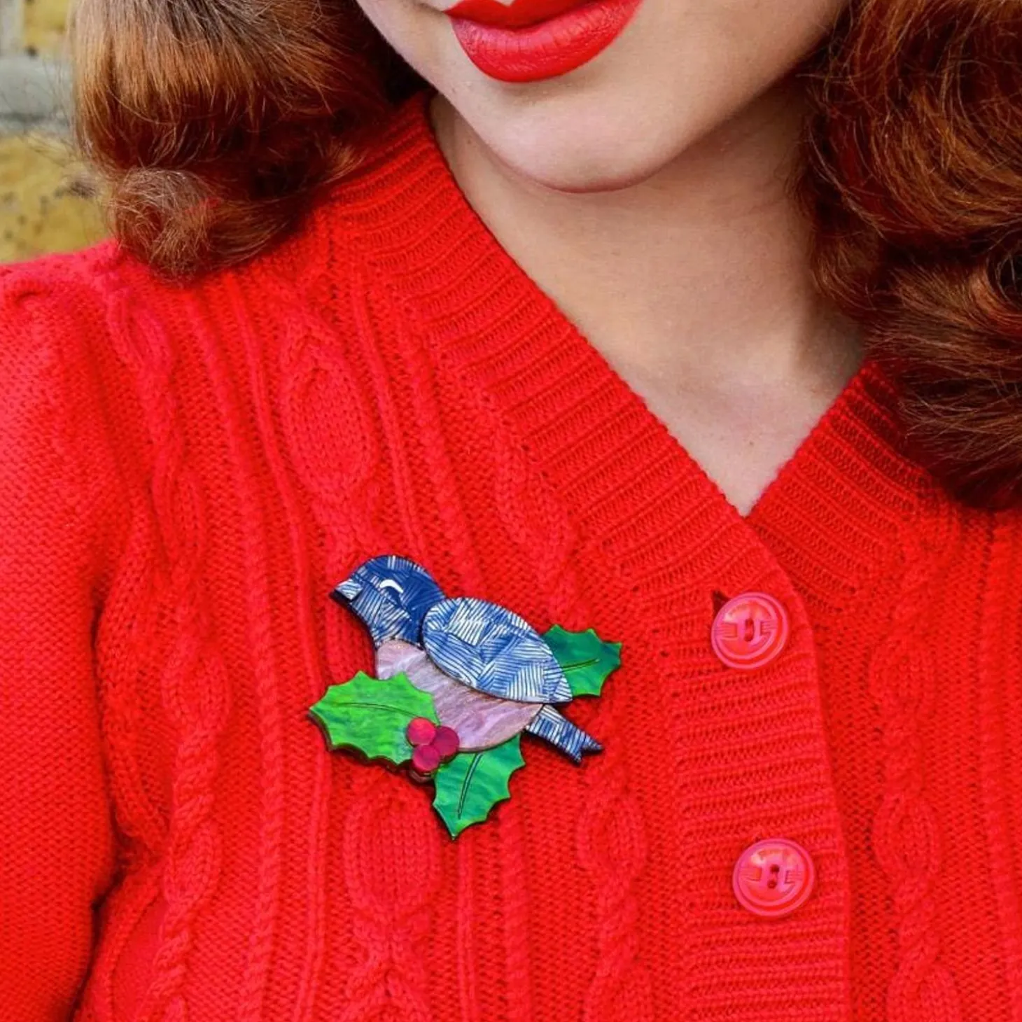 Miss Mistletoe Brooch