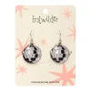 Mosaic Mirror Enamel Drop Earrings
