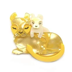 Mother Cub Love Lion Brooch