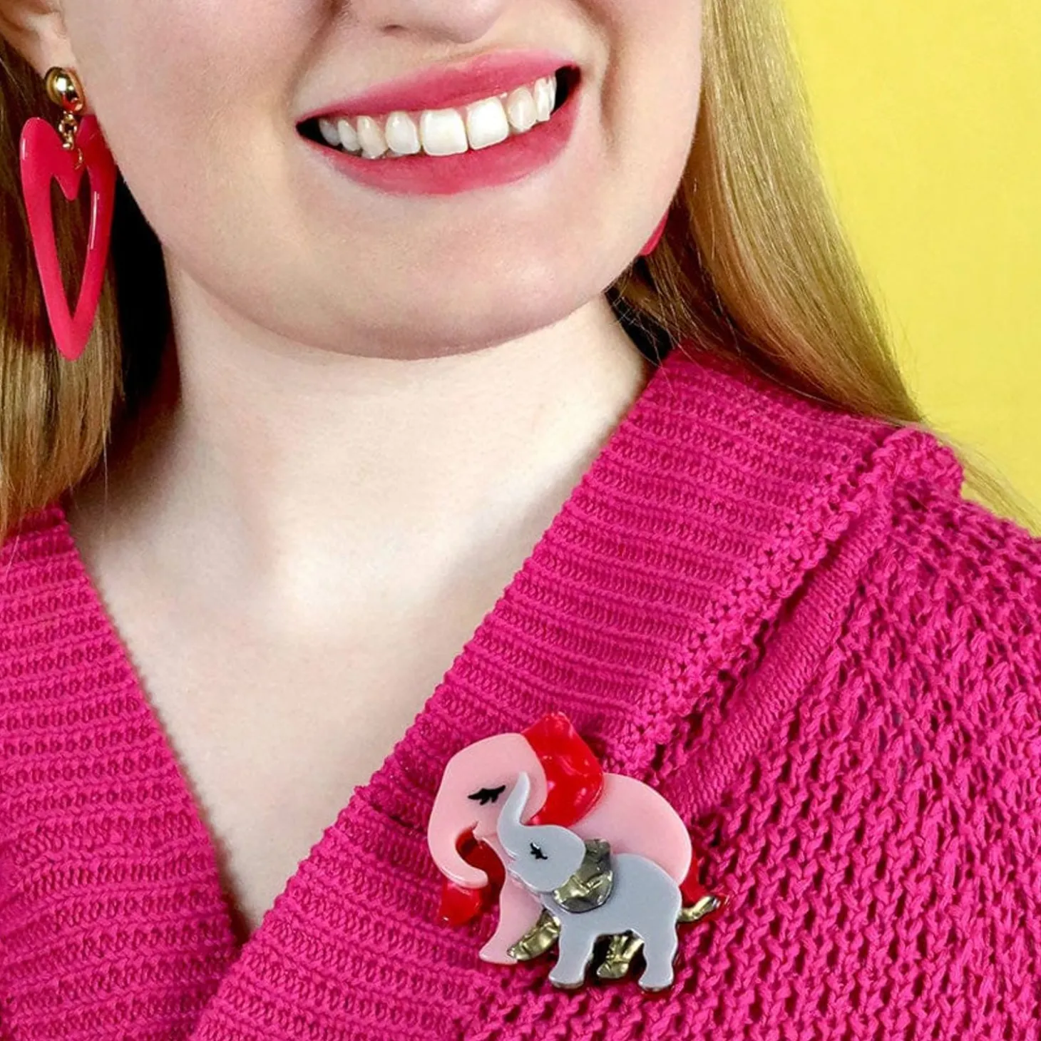 Mother Ella Elephants Brooch