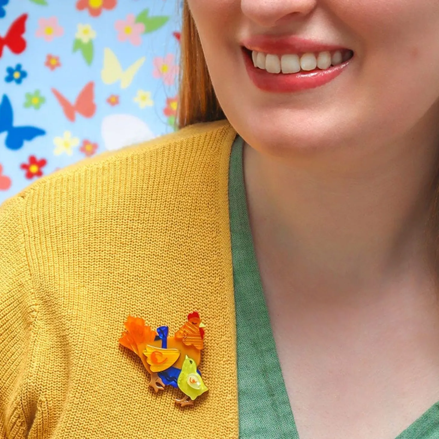 Mother Hen Knows Best Brooch