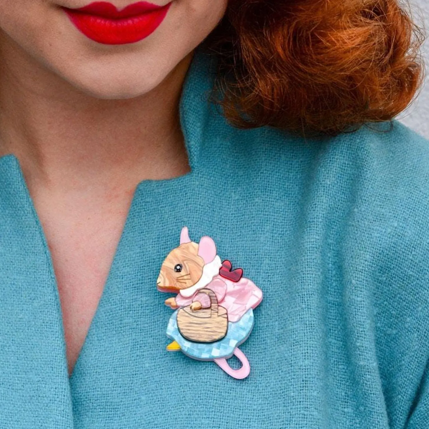 Mrs. Tittlemouse Brooch