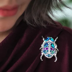 Nature'S Noel Stone Set Crystal Brooch