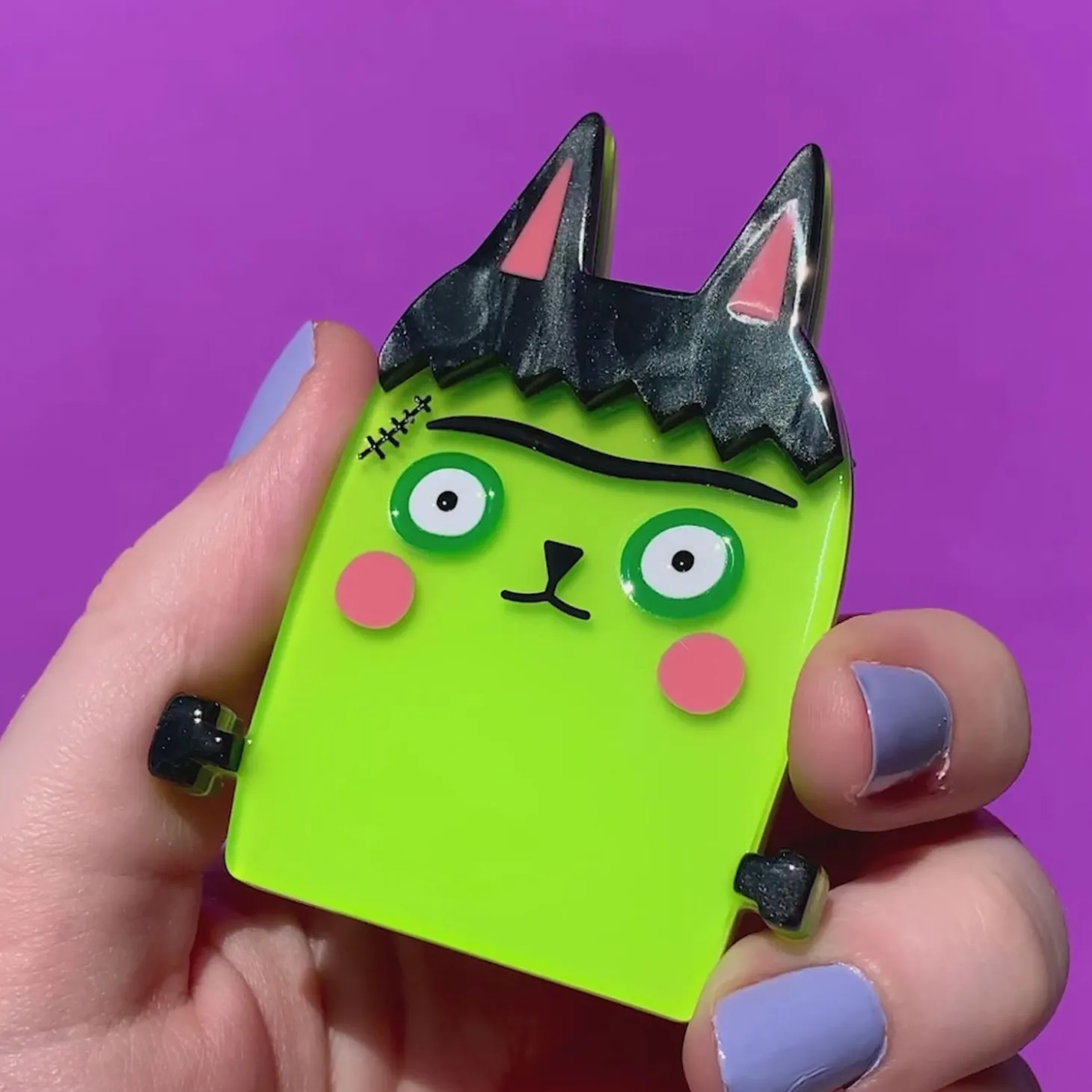 Night Of The Living Cat Brooch