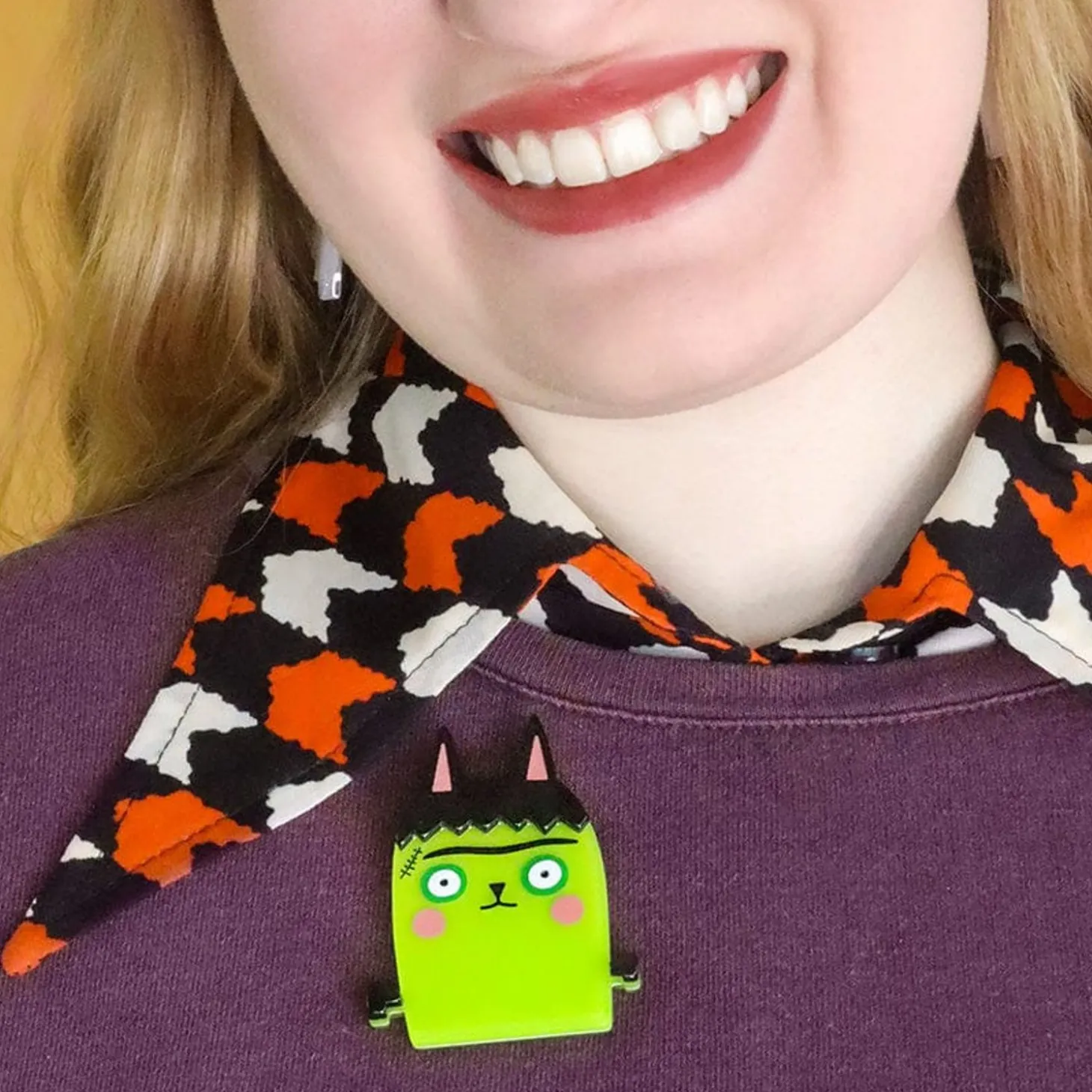 Night Of The Living Cat Brooch