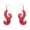 Nouveau Ripple Resin Drop Earrings - Pink