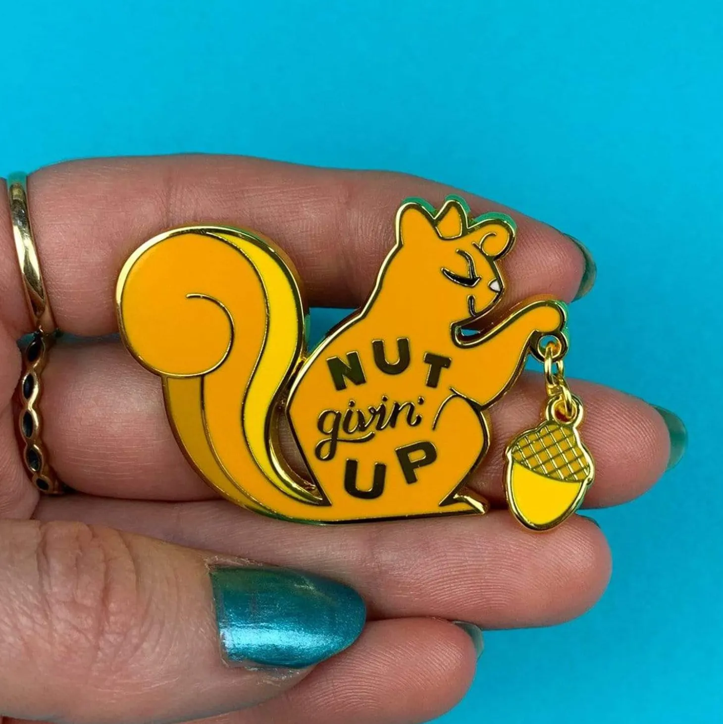 Nut Givin' Up Enamel Pin