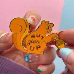Nut Givin' Up Enamel Pin