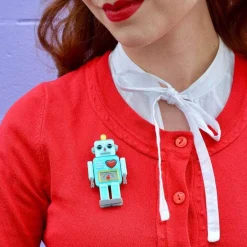 Nuts And Bolts Robot Brooch