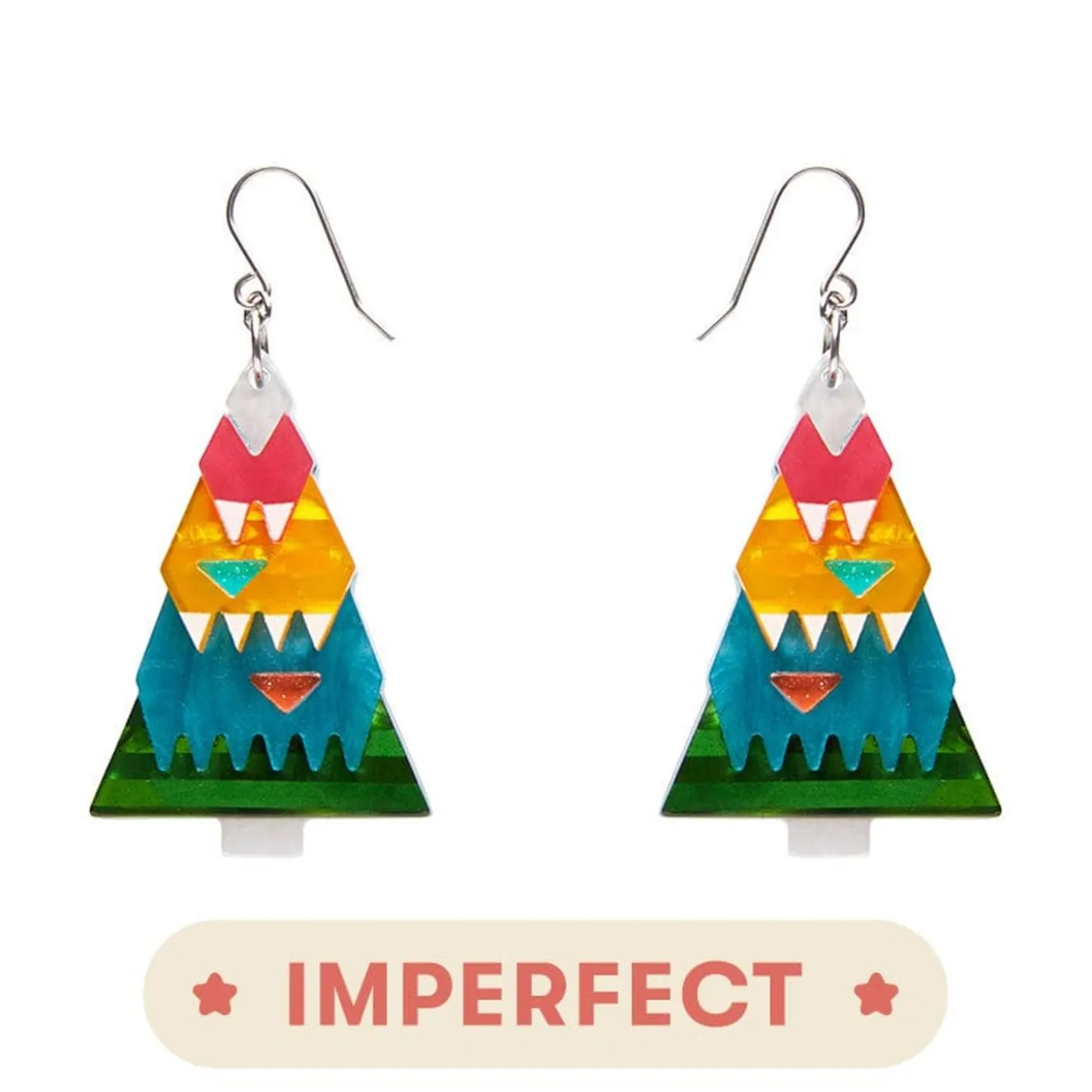 O Christmas Tree Drop Earrings (Imperfect)