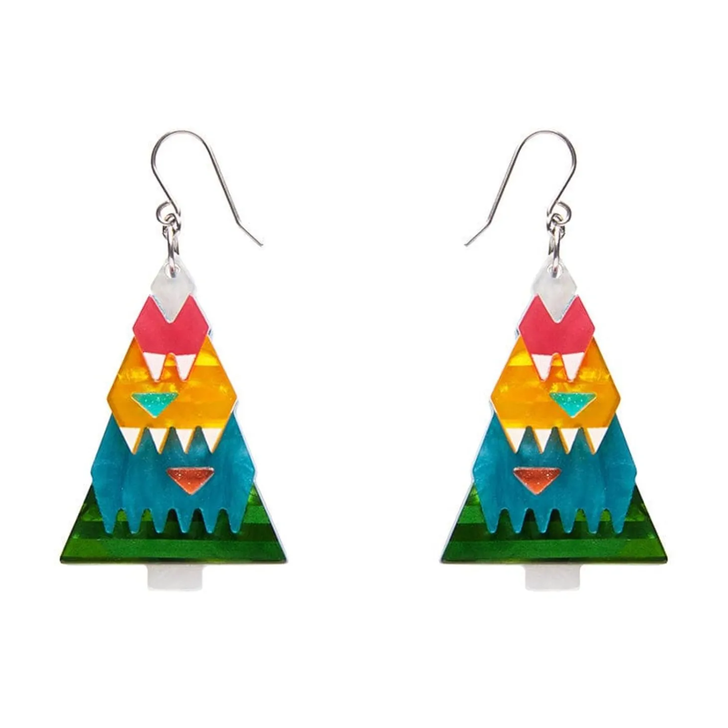 O Christmas Tree Drop Earrings