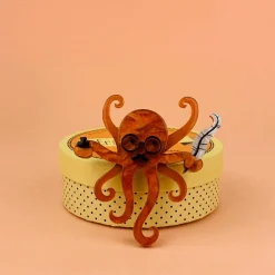 Octavious The Octo-Scribe Brooch
